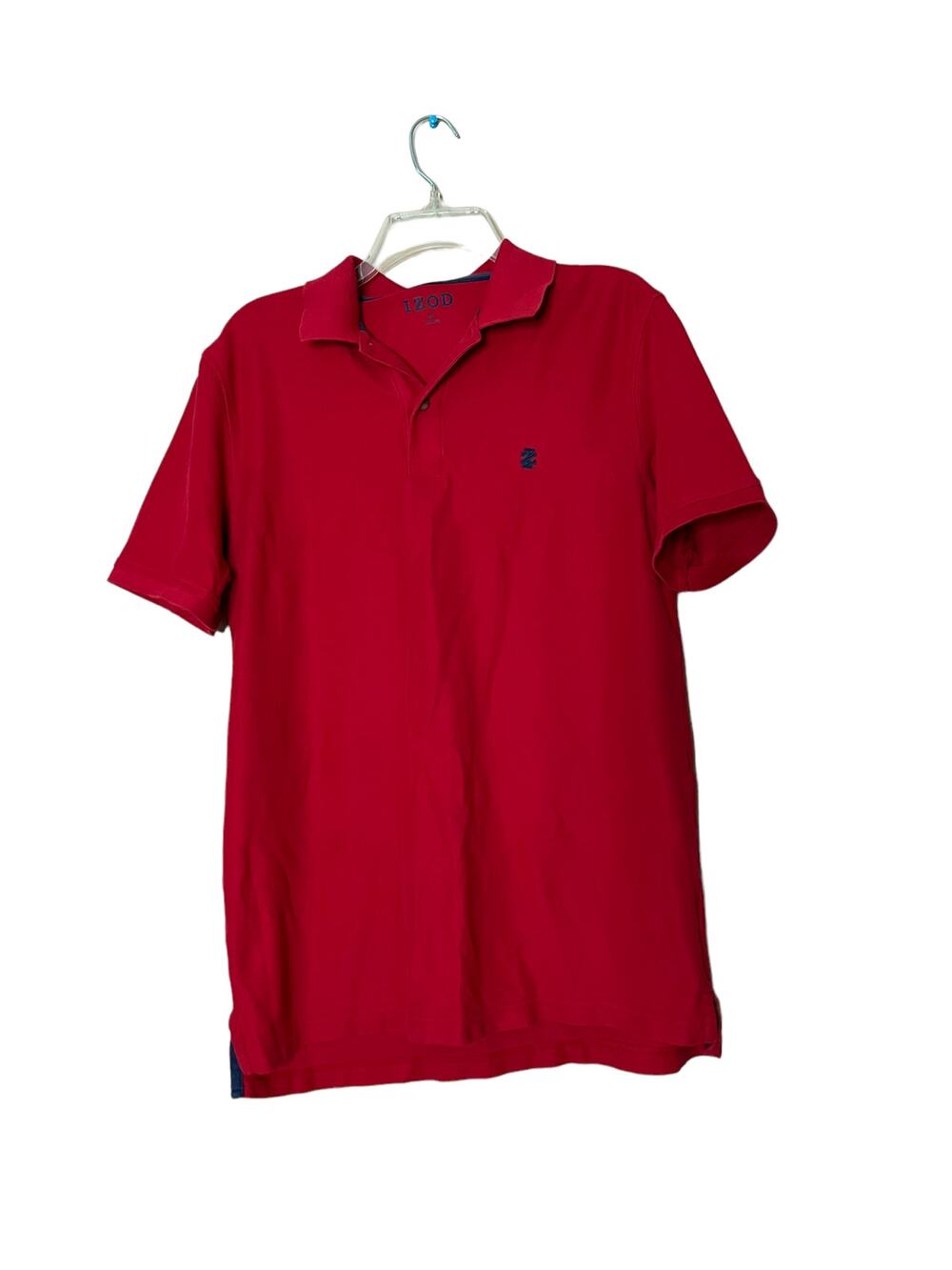 izod mens Regular fit classic polo shirt red size medium pullover